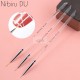 Set 3 čopičev NAIL ART (akrilni ročaj)